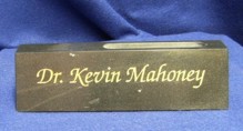 8 Inch Black Marble Desk Name Plate